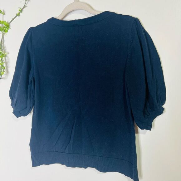 Brooks Brothers Red Fleece Blue Cotton Balloon Sleeve Blouse Top - Picture 8 of 8